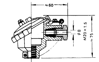 WRN-130無(wú)固定裝配式熱電偶防水接線(xiàn)盒